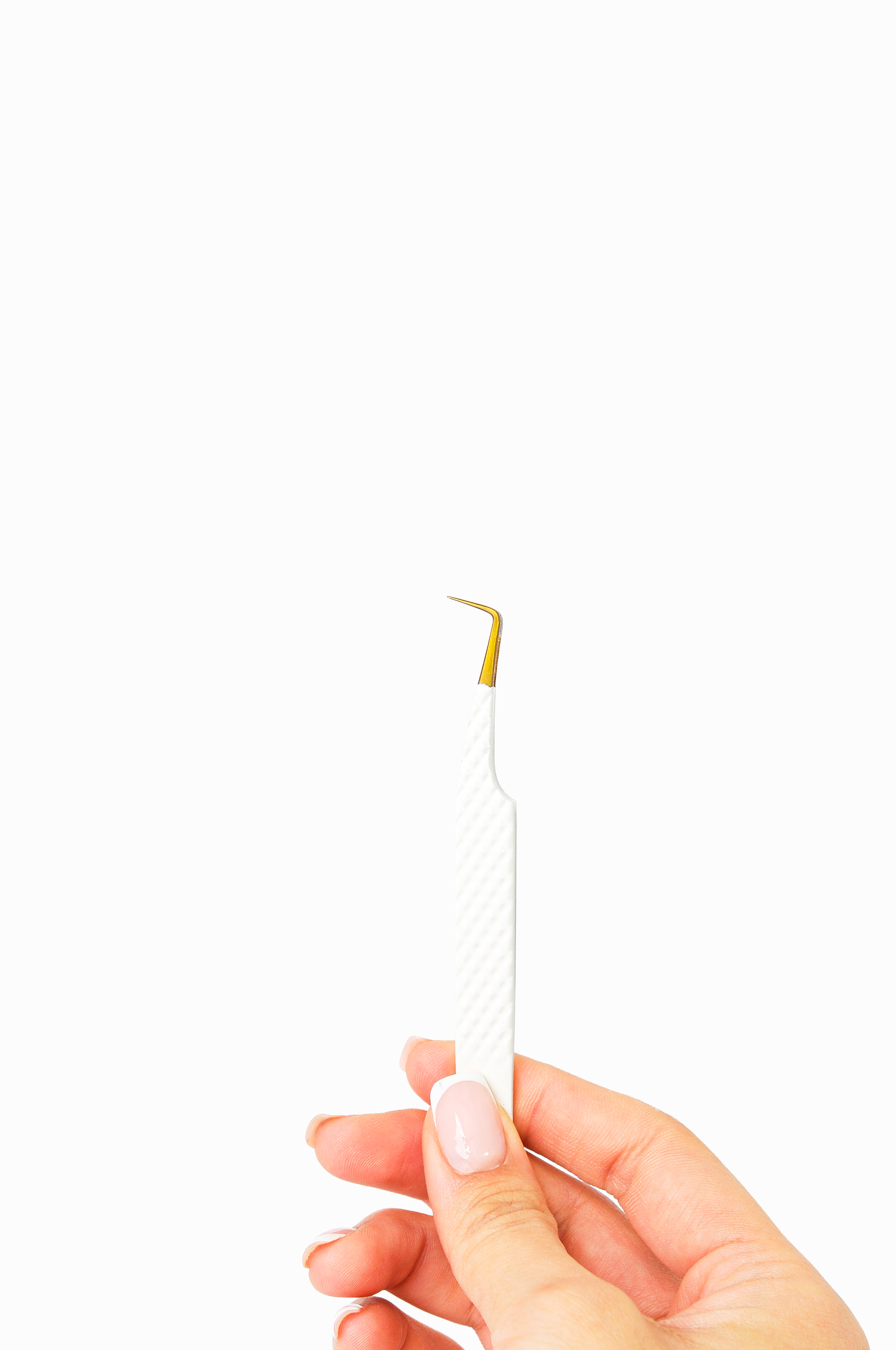 90° Fiber tip Tweezer - White