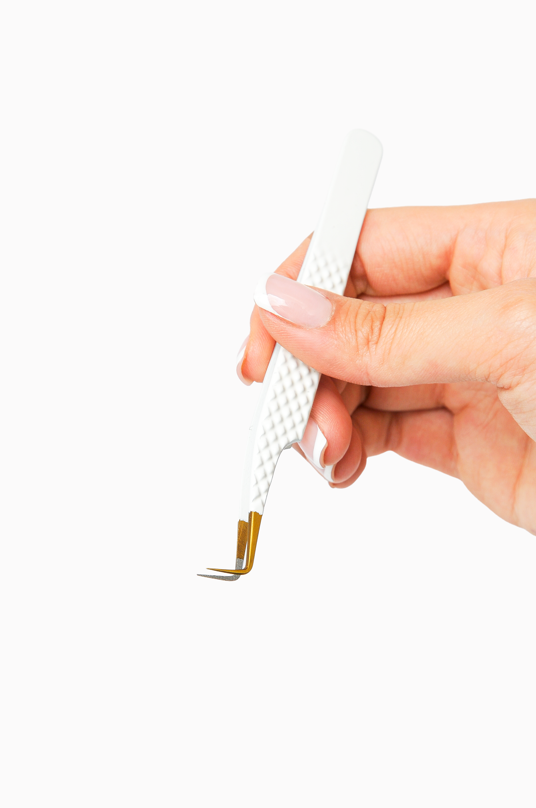 90° Fiber tip Tweezer - White