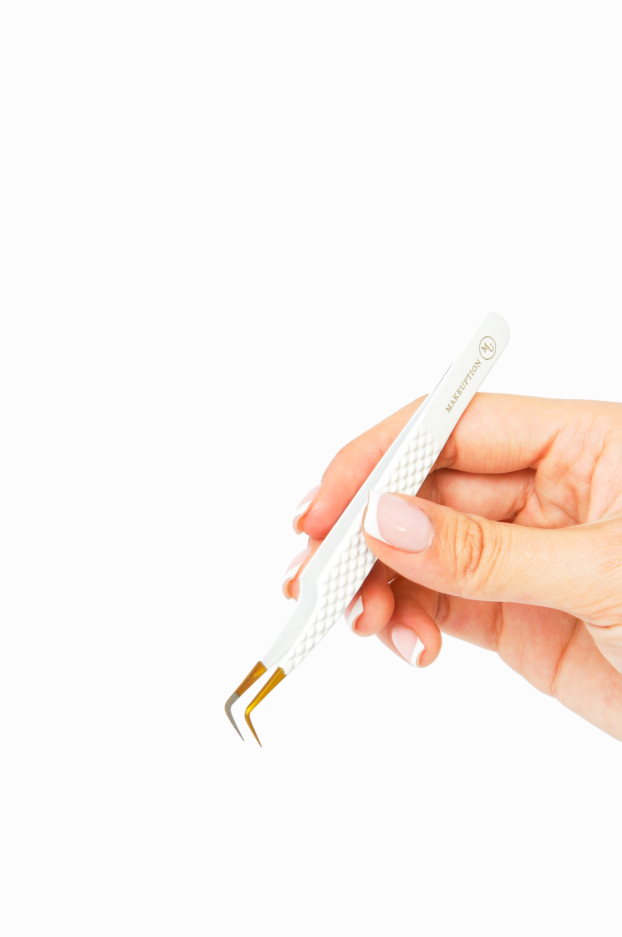 90° Fiber tip Tweezer - White