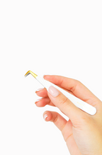 L curved Fiber tip tweezer - White