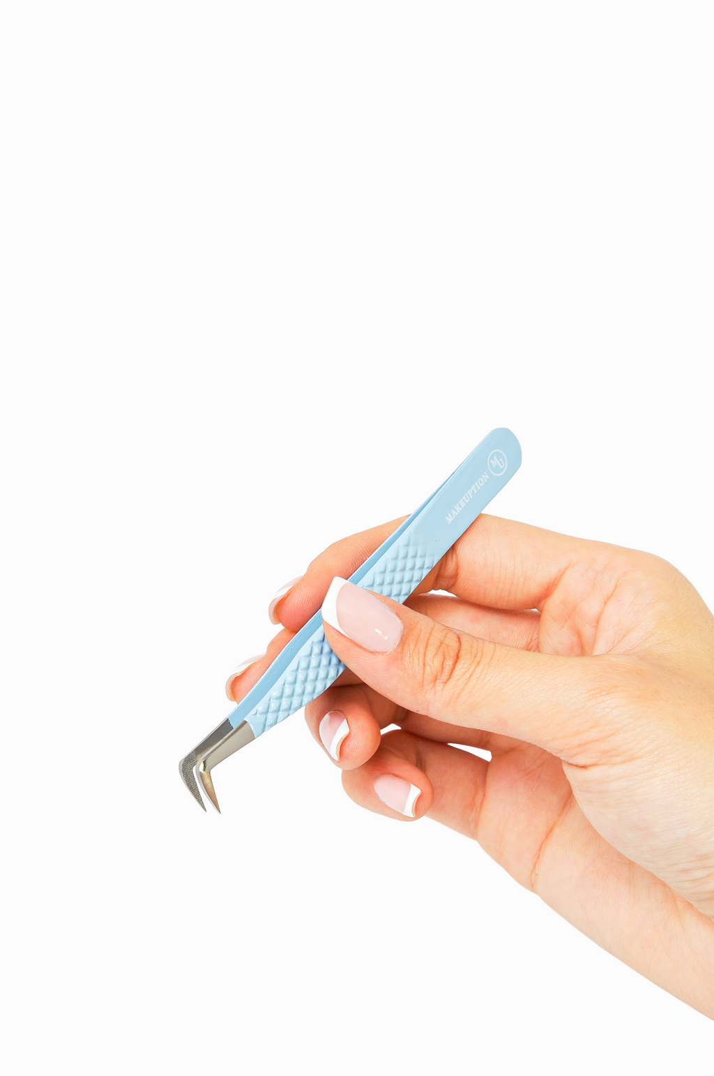 L curved Fiber tip tweezer