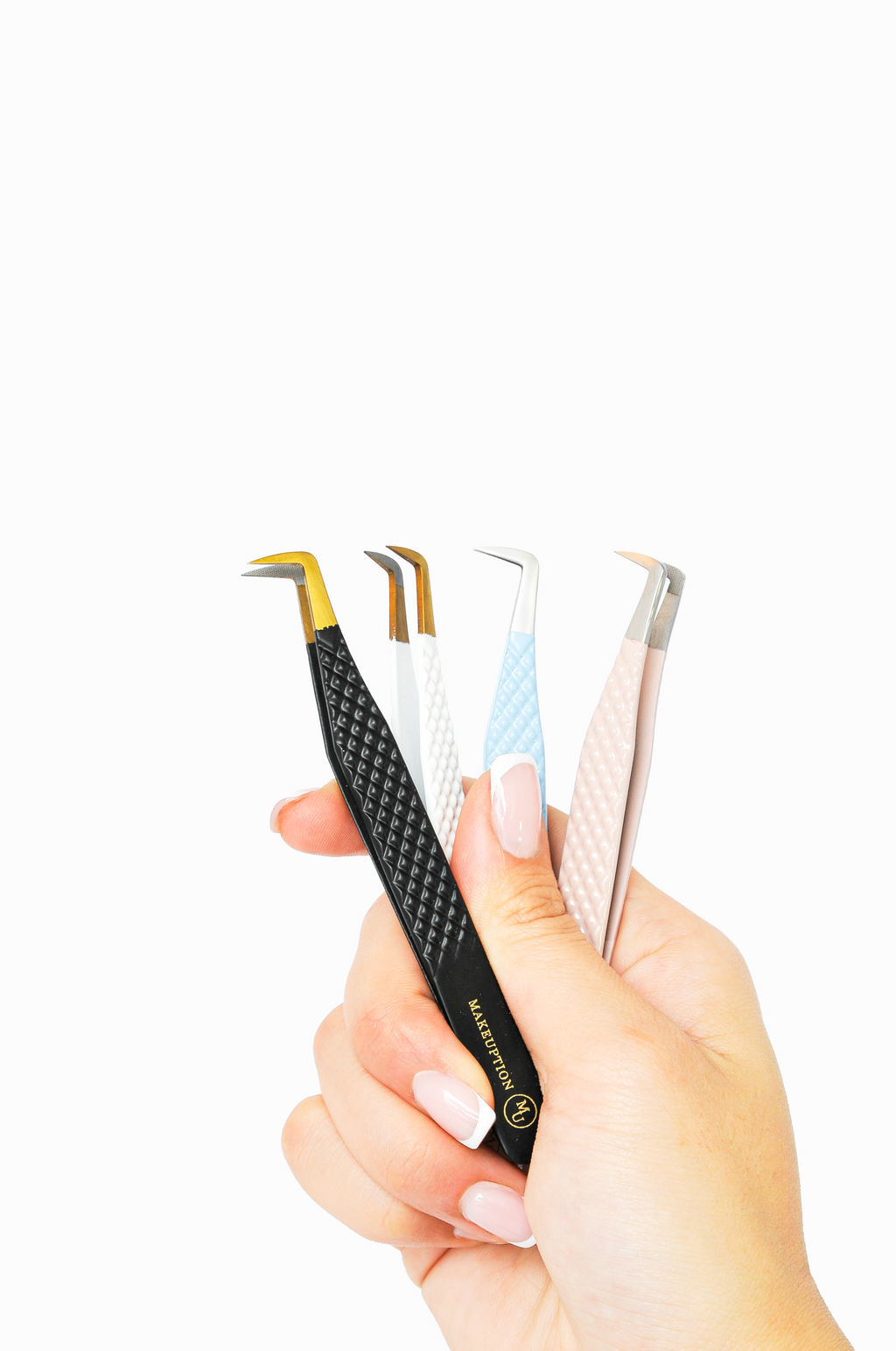 L curved Fiber tip tweezer