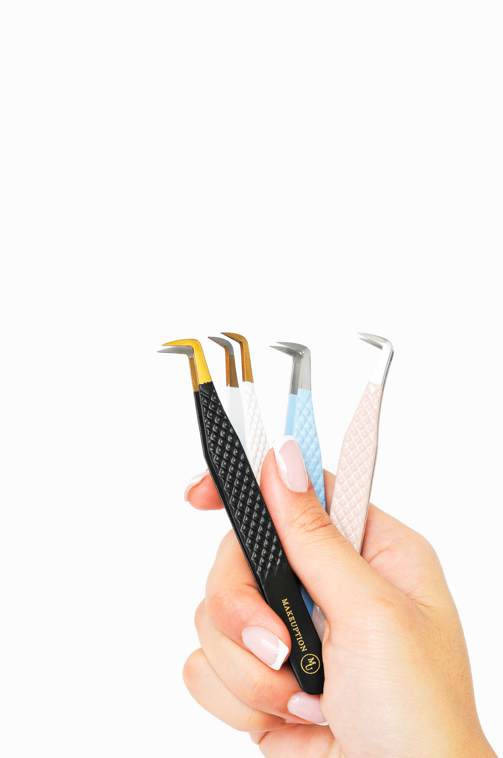 L curved Fiber tip tweezer