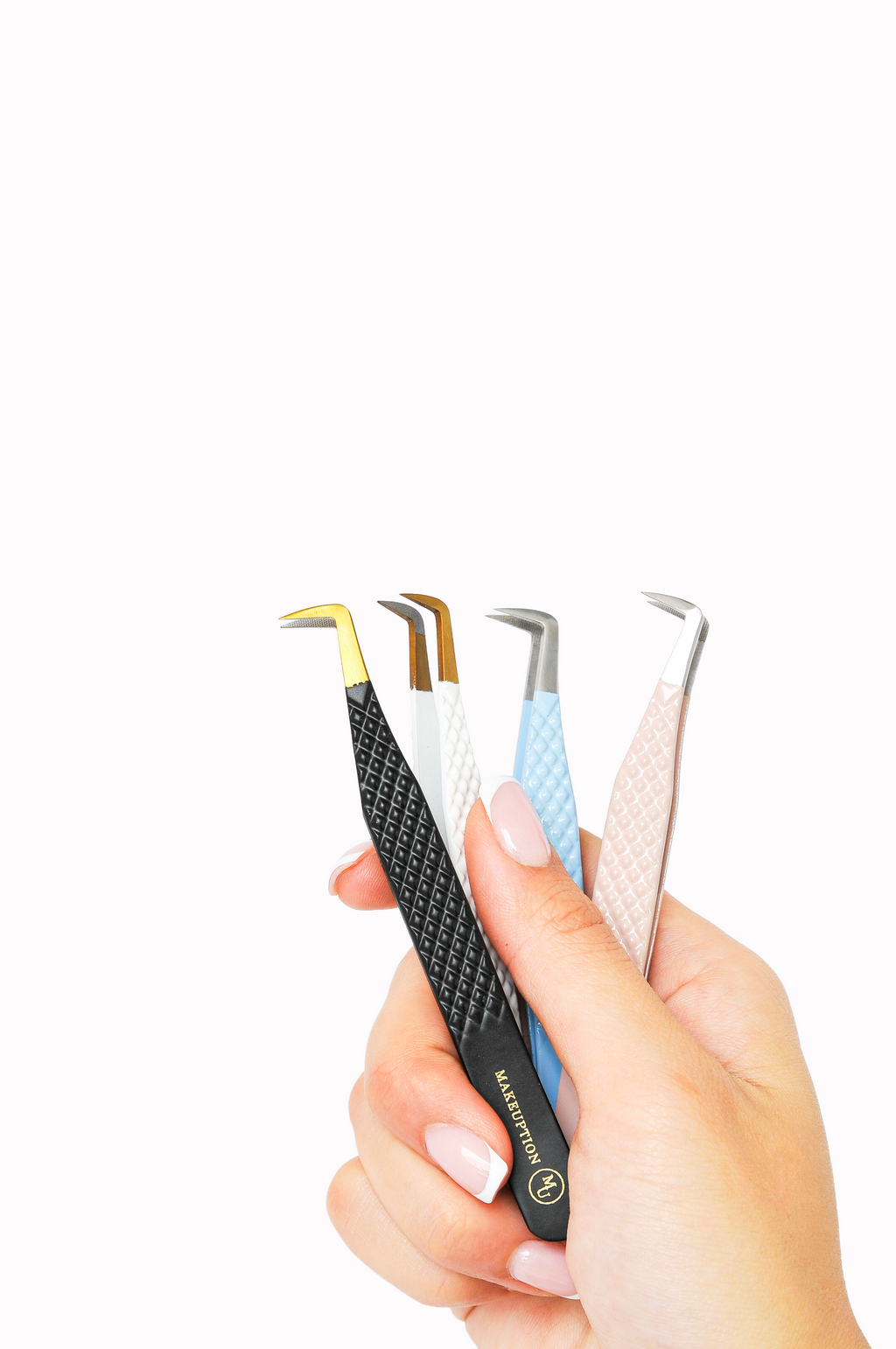 L curved Fiber tip tweezer