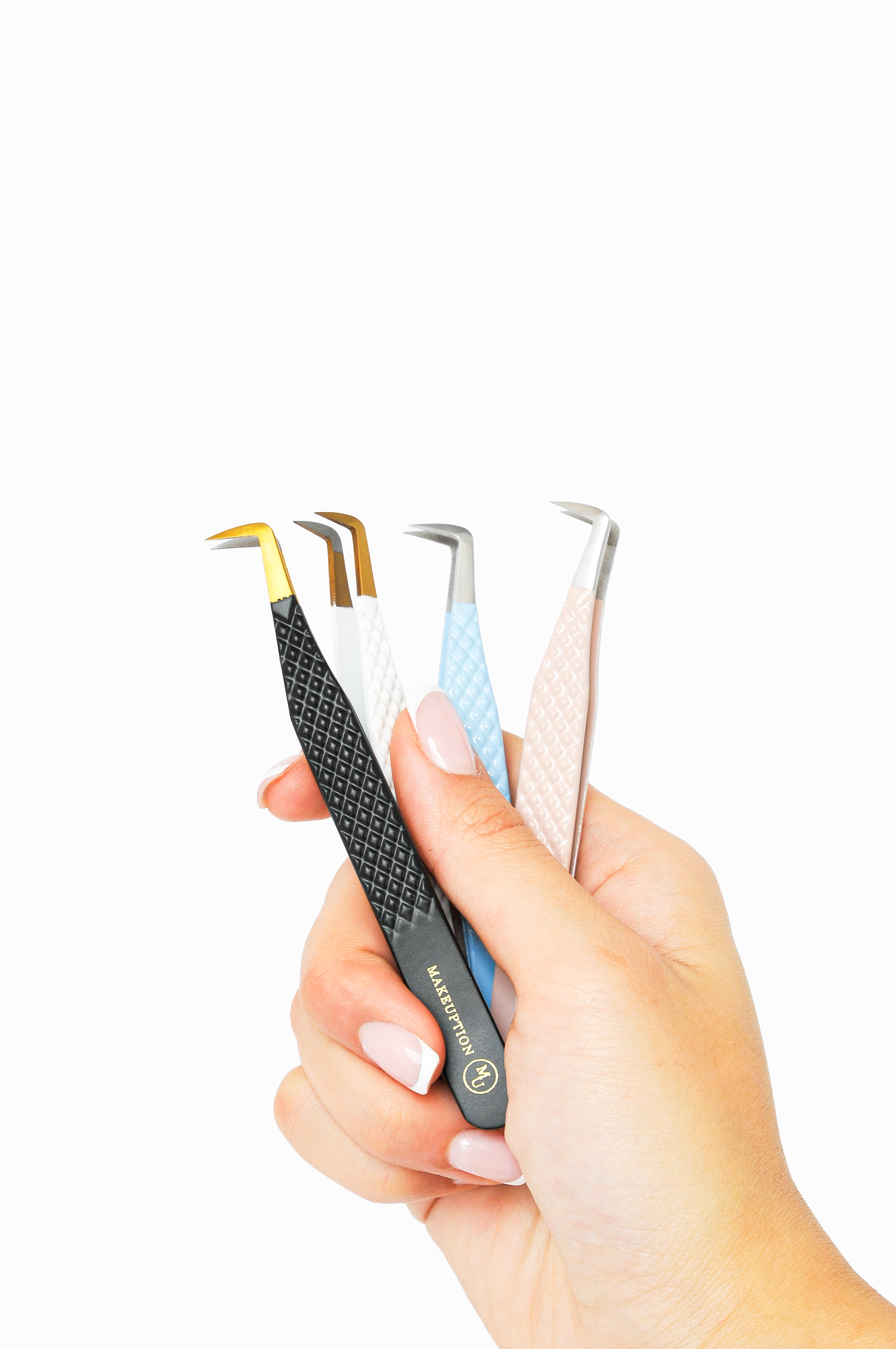 L curved Fiber tip tweezer