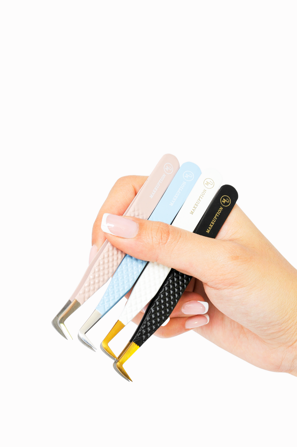 L curved Fiber tip tweezer