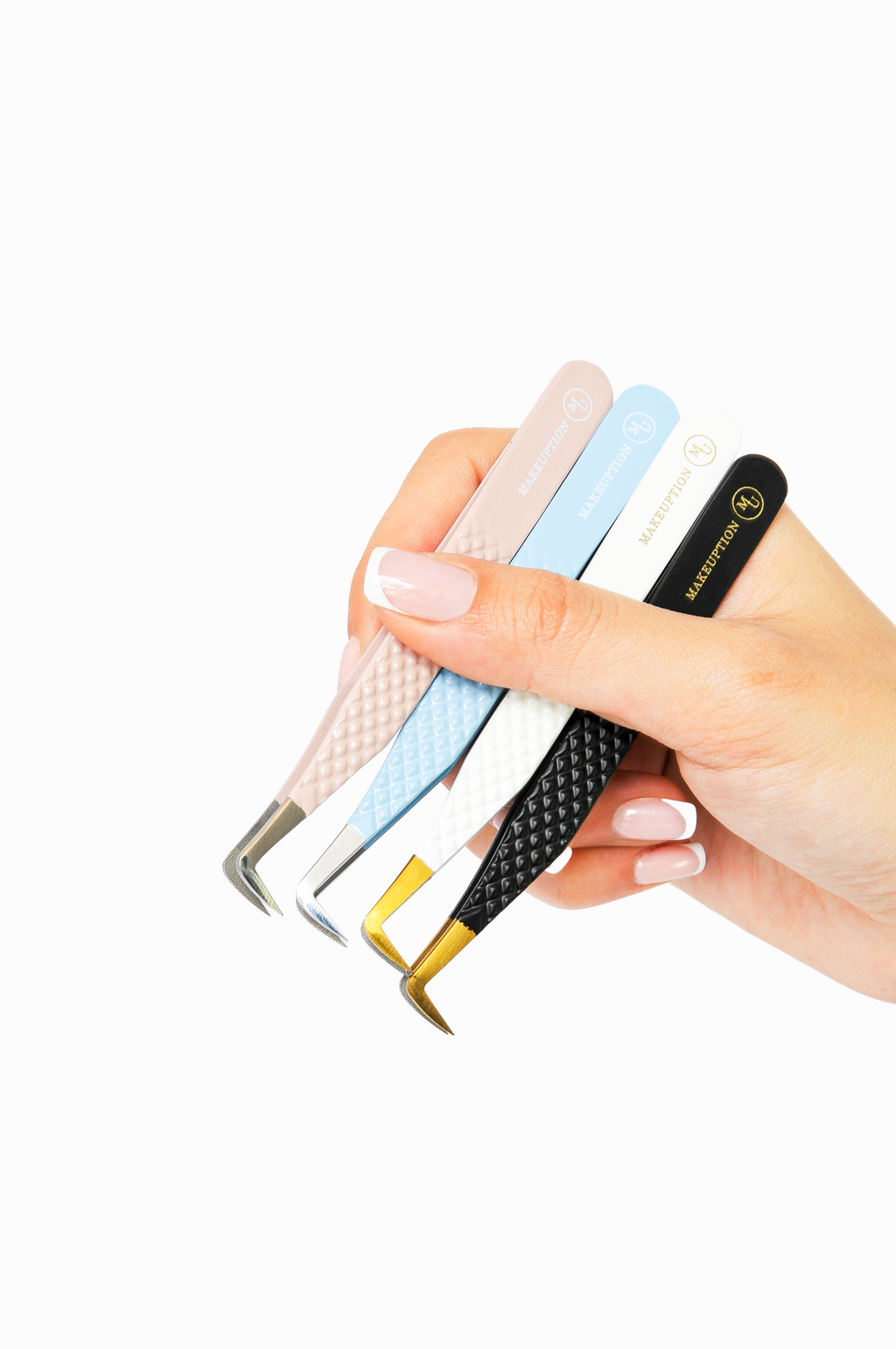 L curved Fiber tip tweezer