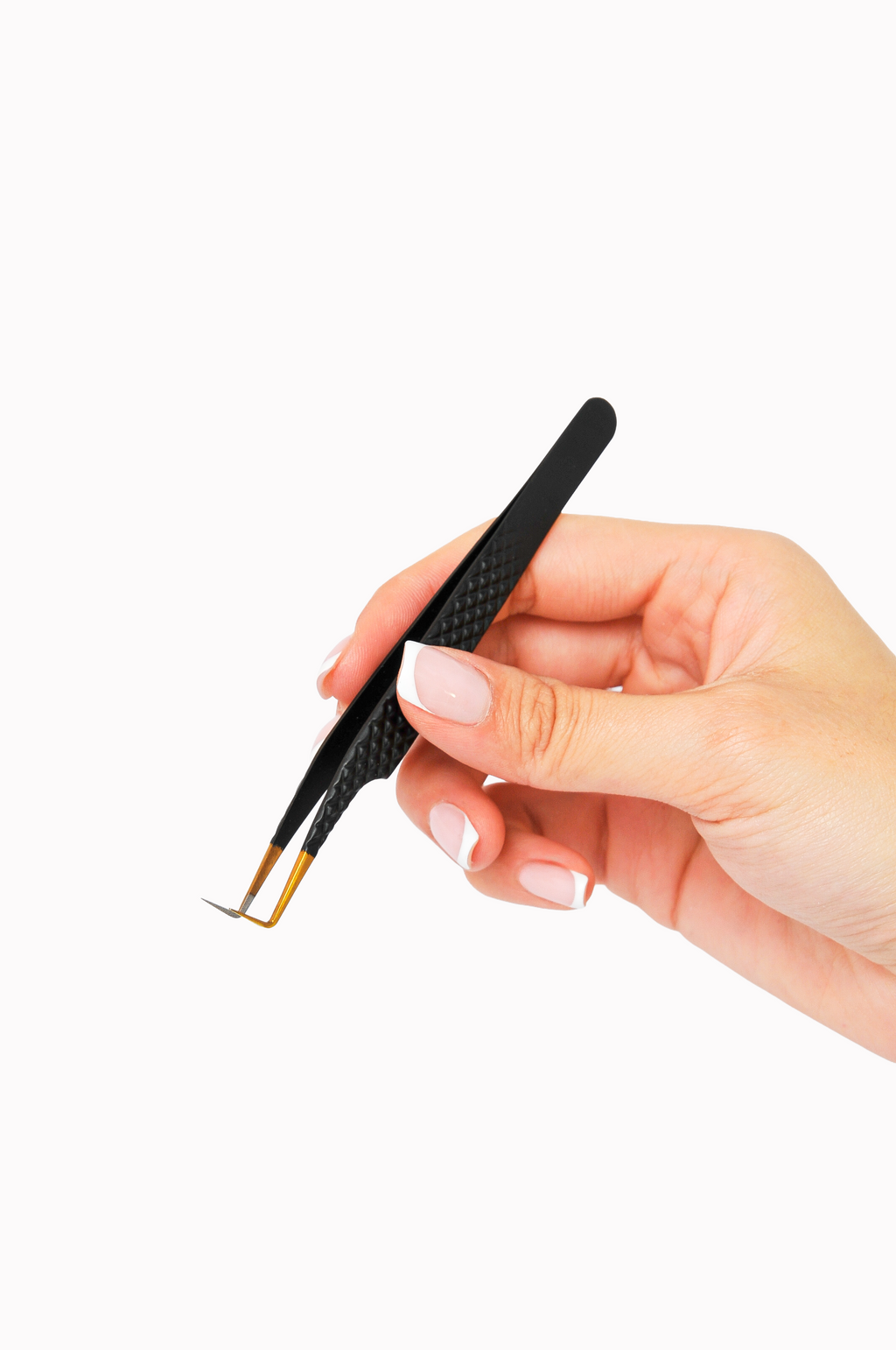 90° Fiber tip Tweezer - Black