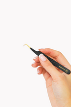 90° Fiber tip Tweezer - Black
