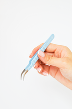 J curved Isolation Tweezer - Blue