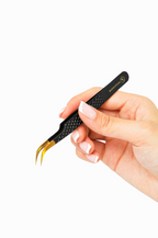 J curved Isolation Tweezer - Black