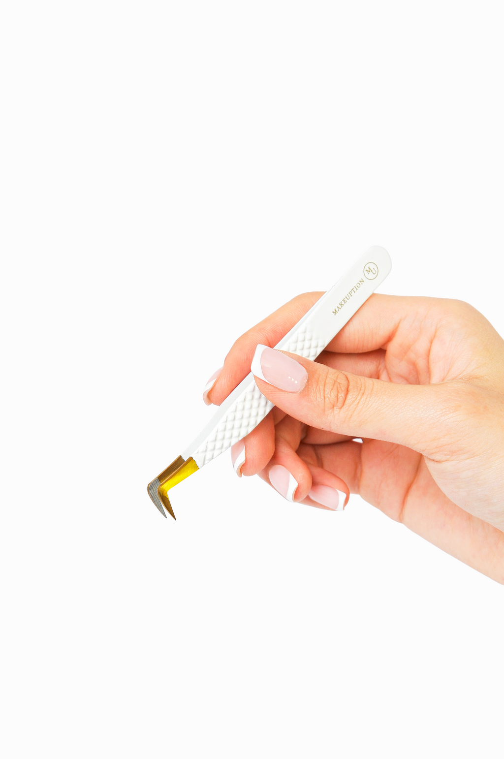L curved Fiber tip tweezer