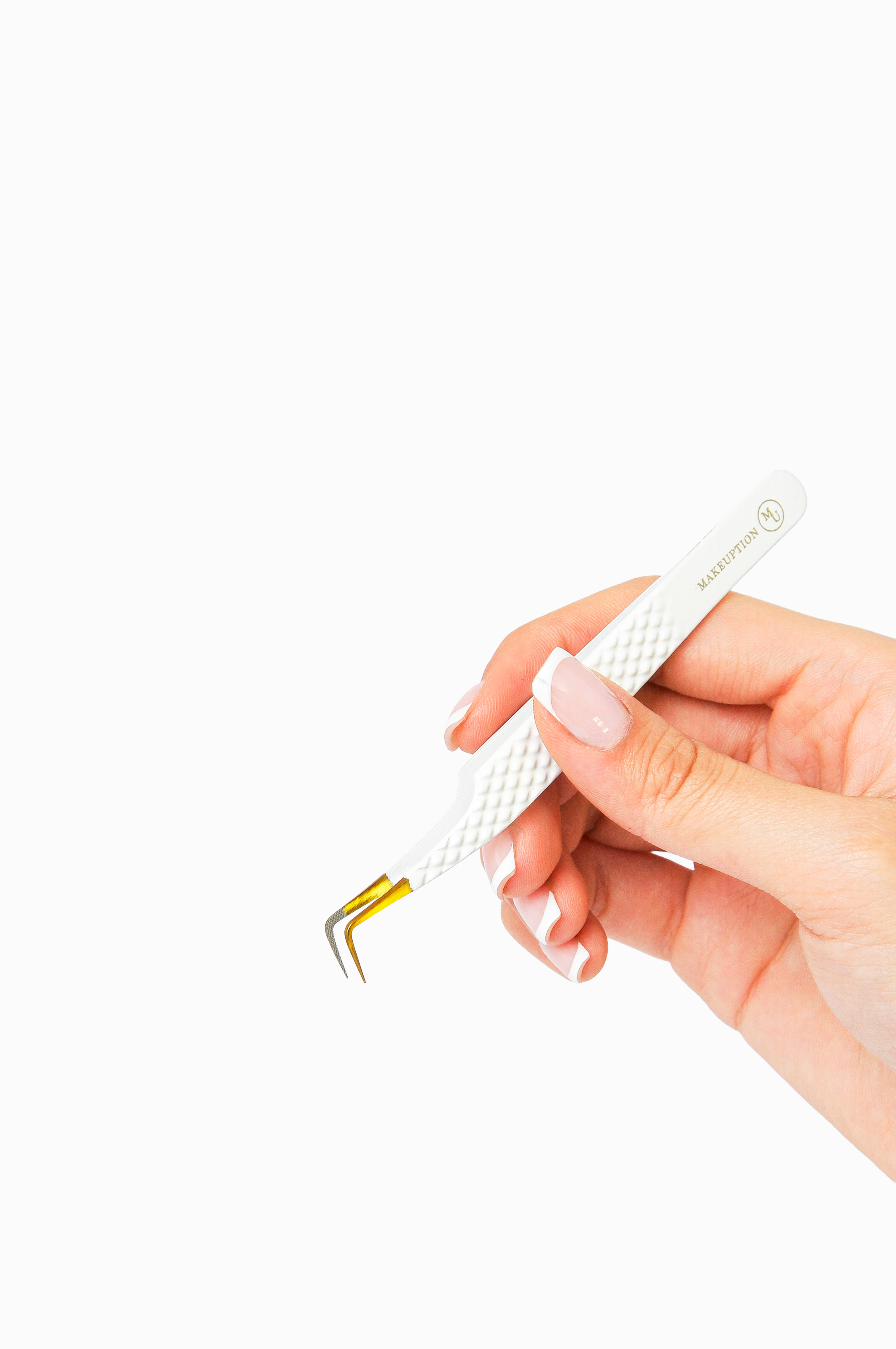 90° Fiber tip Tweezer - White