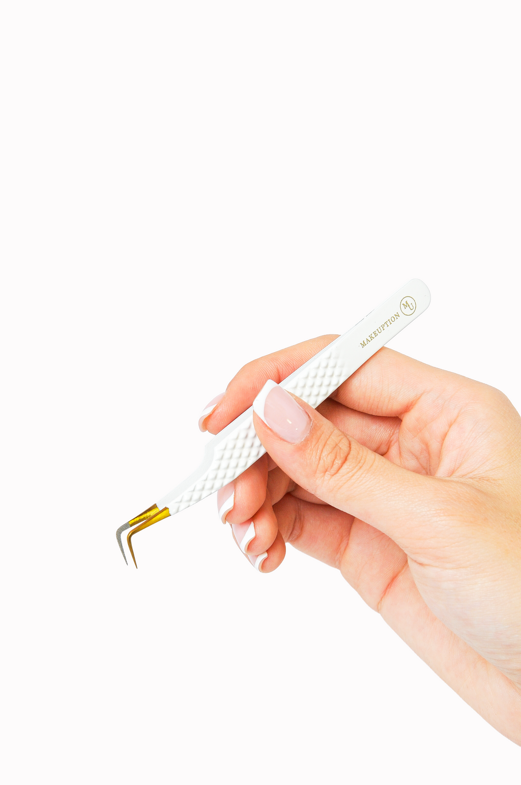 90° Fiber tip Tweezer - White
